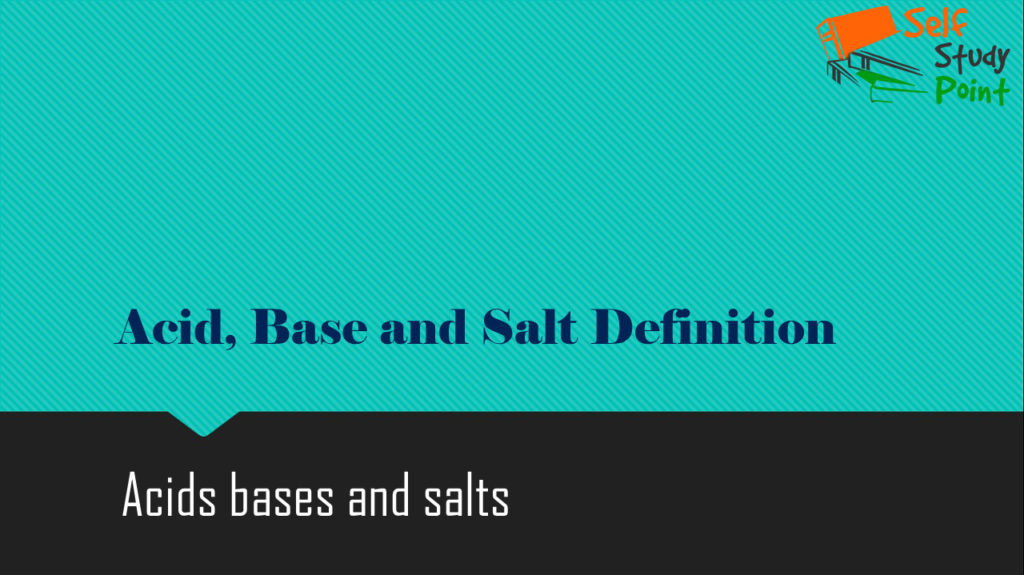 what is the meaning of acid bases and salt