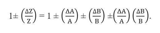 Error of A Product or A Quotient