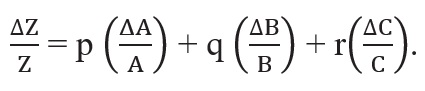 general expression for error