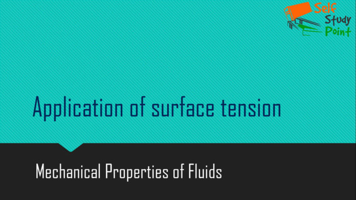 Application of surface tension