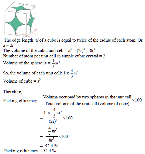 Packing efficiency in the simple cubic lattice