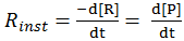 Instantaneous rate of reaction