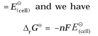 Electrochemical cell and Gibbs Energy of the Reaction