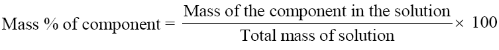 Mass percentage formula