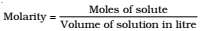 Molarity formula