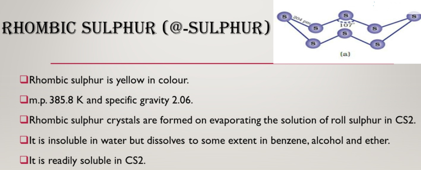 Rhombic Sulphur