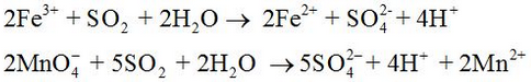 SO2 is a reducing agent