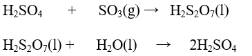 Preparation of concentrated sulphuric acid