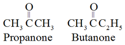 IUPAC name of ketones