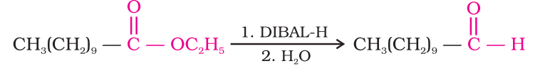 Preparation of Aldehydes From nitriles and esters