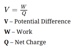 Electric potential Difference