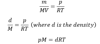 Variation of the Ideal Gas Equation