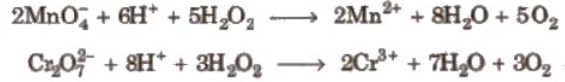 H2O2 as Reducing agent