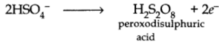 Preparation of Hydrogen Peroxide by electrolysis of dilute H2SO4