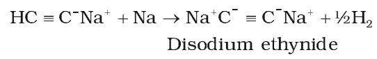 Acidic character of alkyne